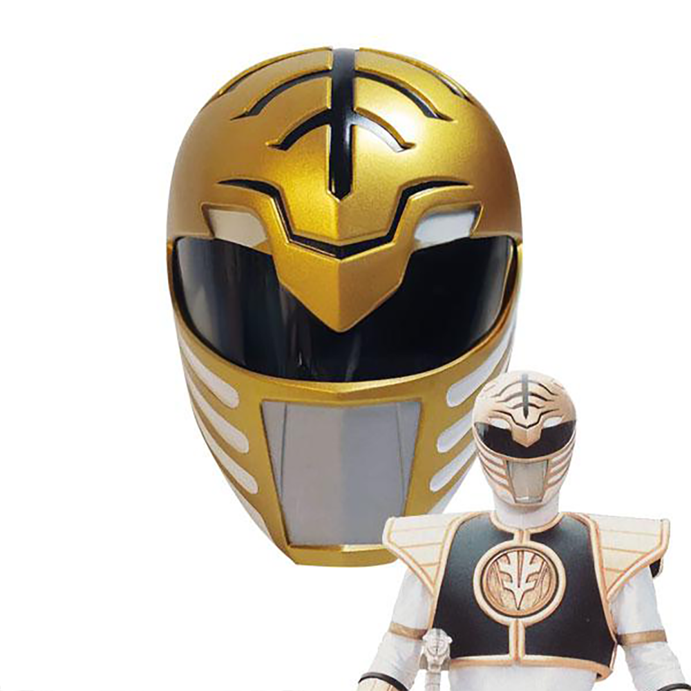 Mighty Morphin Power Rangers White Ranger Helmet 3D Printed Cosplay Accessory Prop